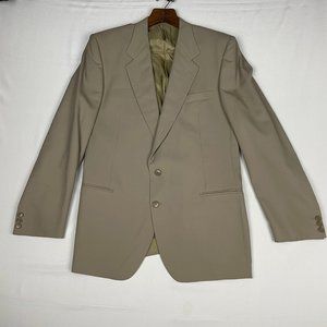 Barneys New York Lancio Mens Beige Pure Wool Suit Jacket Blazer Made in Italy